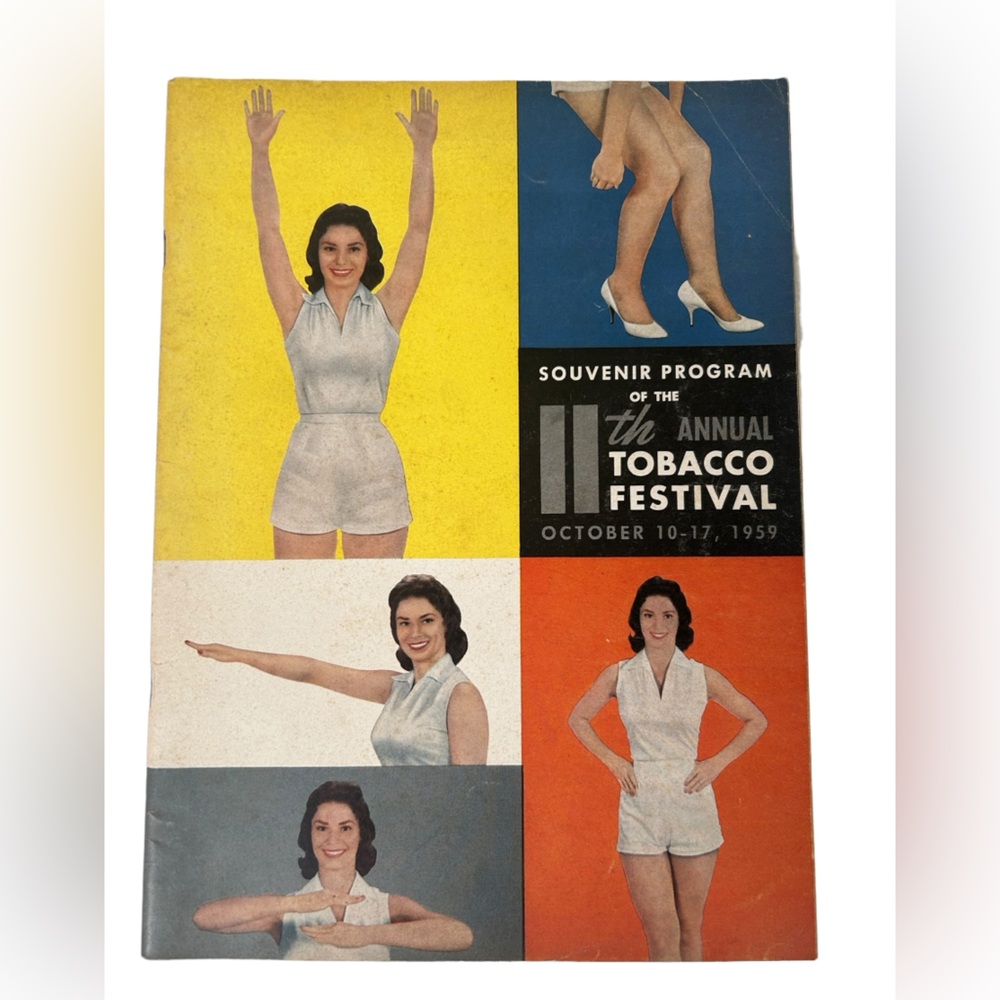 Rare Vintage 11th National Tobacco Festival Souvenir Program Virginia USA 1959